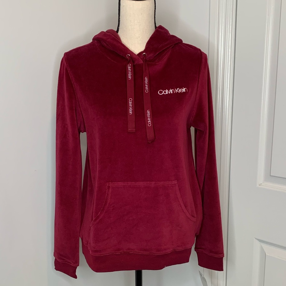 Calvin Klein velour lounge hooded pullover